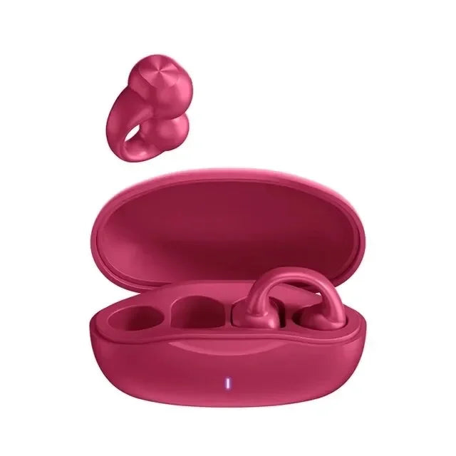 Pendientes auriculares inalámbricos Bluetooth 5,3 auriculares de oído abierto conducción de aire para deporte correr auriculares de uso indoloro