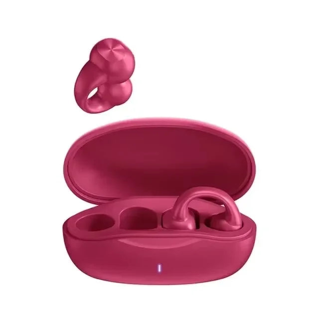 Pendientes auriculares inalámbricos Bluetooth 5,3 auriculares de oído abierto conducción de aire para deporte correr auriculares de uso indoloro