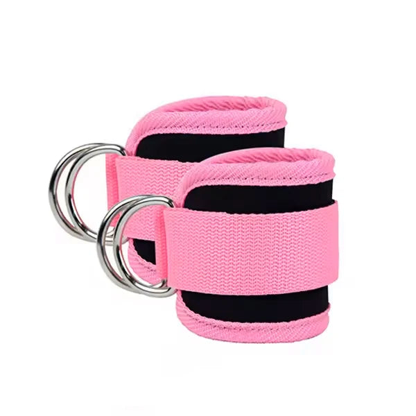 Correas de tobillo acolchadas con anillos dobles en D: puños de fitness resistentes para máquinas de cables, extensiones de piernas, gimnasio en casa y entrenamientos de yoga