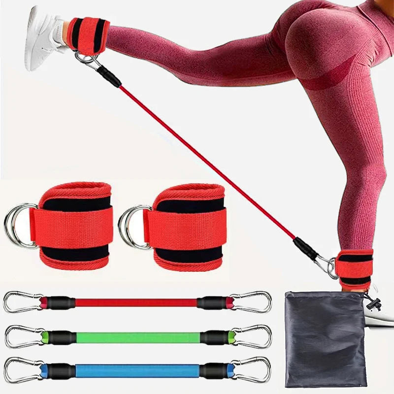 Correas de tobillo acolchadas con anillos dobles en D: puños de fitness resistentes para máquinas de cables, extensiones de piernas, gimnasio en casa y entrenamientos de yoga