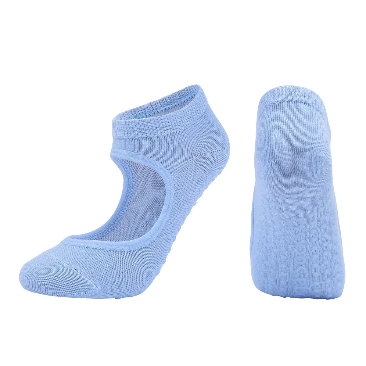 Calcetines de Yoga con espalda descubierta de Color Morandi, calcetines profesionales de Pilates para mujer, calcetines deportivos antideslizantes para baile, trampolín, aeróbicos y Fitness