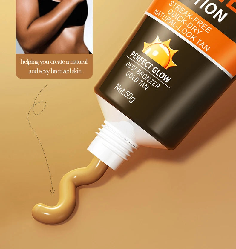 SADOER-loción autobronceadora corporal, crema protectora solar para bronceado, cuerpo, cuello, cara, tono de piel profundo, Protector hidratante, bloqueador Solar