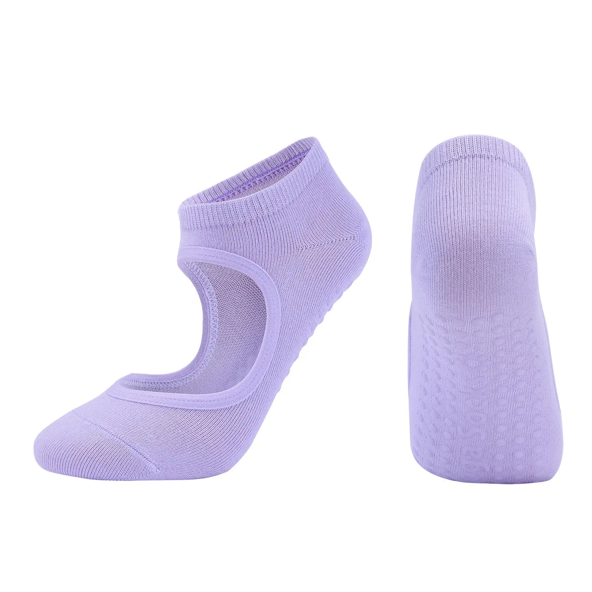 Calcetines de Yoga con espalda descubierta de Color Morandi, calcetines profesionales de Pilates para mujer, calcetines deportivos antideslizantes para baile, trampolín, aeróbicos y Fitness