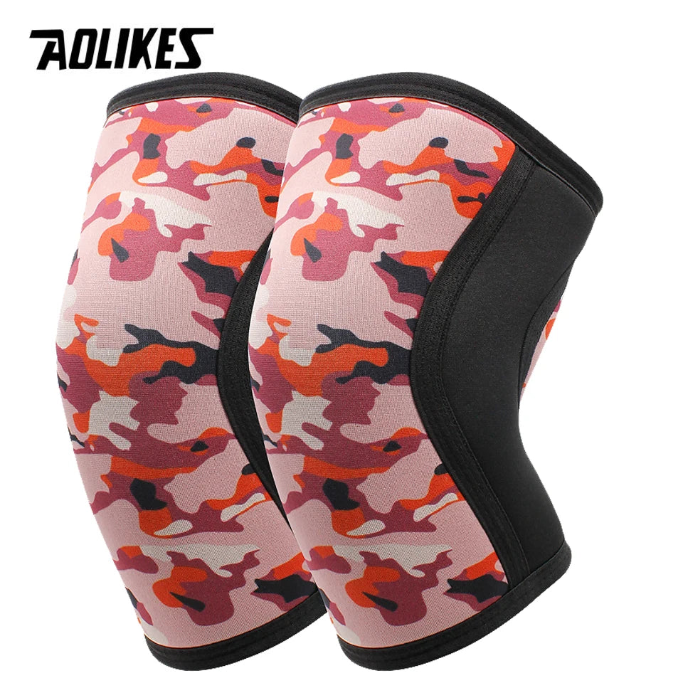 AOLIKES Knee Sleeves Weightlifting - 7mm Thick Premium Neoprene Weight Lifting Knee Sleeve for Squats, Powerlifting & Deadlift