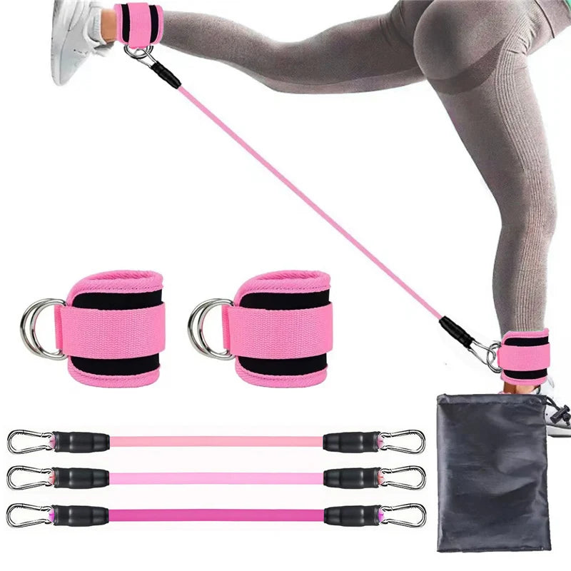 Correas de tobillo acolchadas con anillos dobles en D: puños de fitness resistentes para máquinas de cables, extensiones de piernas, gimnasio en casa y entrenamientos de yoga