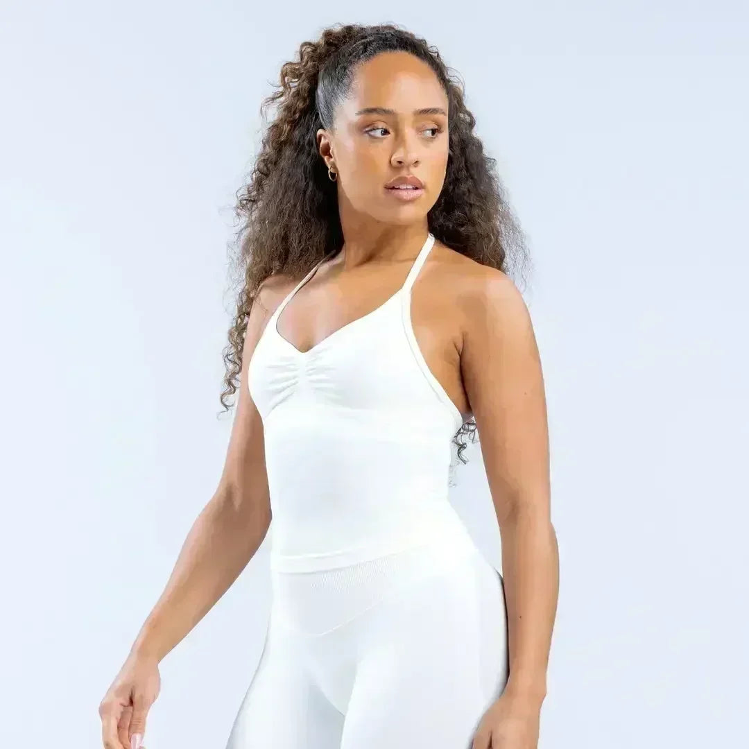 Conjunto de 2 piezas de Yoga, sujetador y medias para mujer con tirantes sin costuras, conjunto deportivo de entrenamiento para Yoga y Pilates de alta calidad