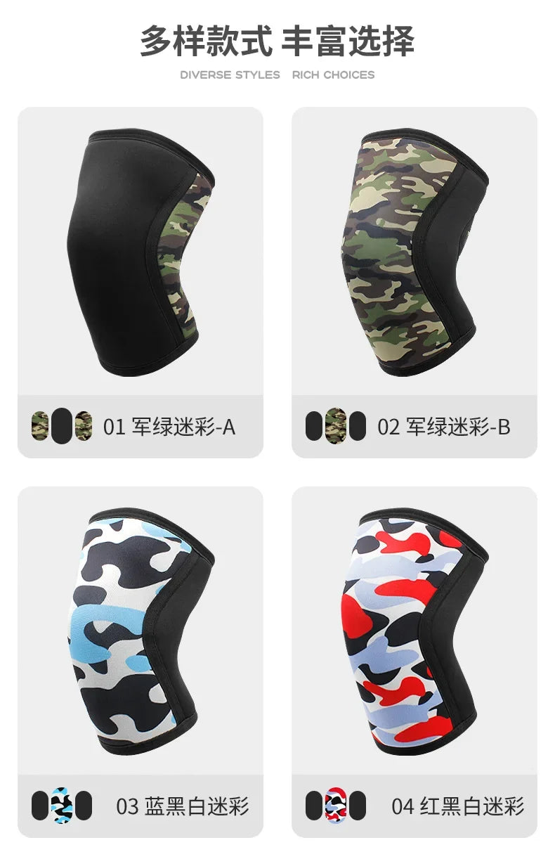 Rodilleras de neopreno de 7mm para levantamiento de pesas, rodillera de compresión, soporte para sentadillas, entrenamiento Crossfit, 1 Uds.