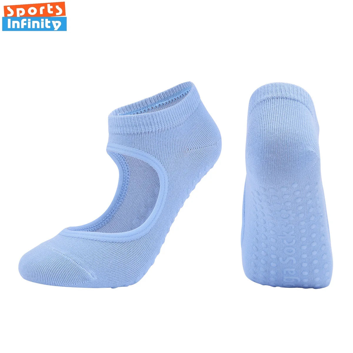 Calcetines de Yoga con espalda descubierta de Color Morandi, calcetines profesionales de Pilates para mujer, calcetines deportivos antideslizantes para baile, trampolín, aeróbicos y Fitness