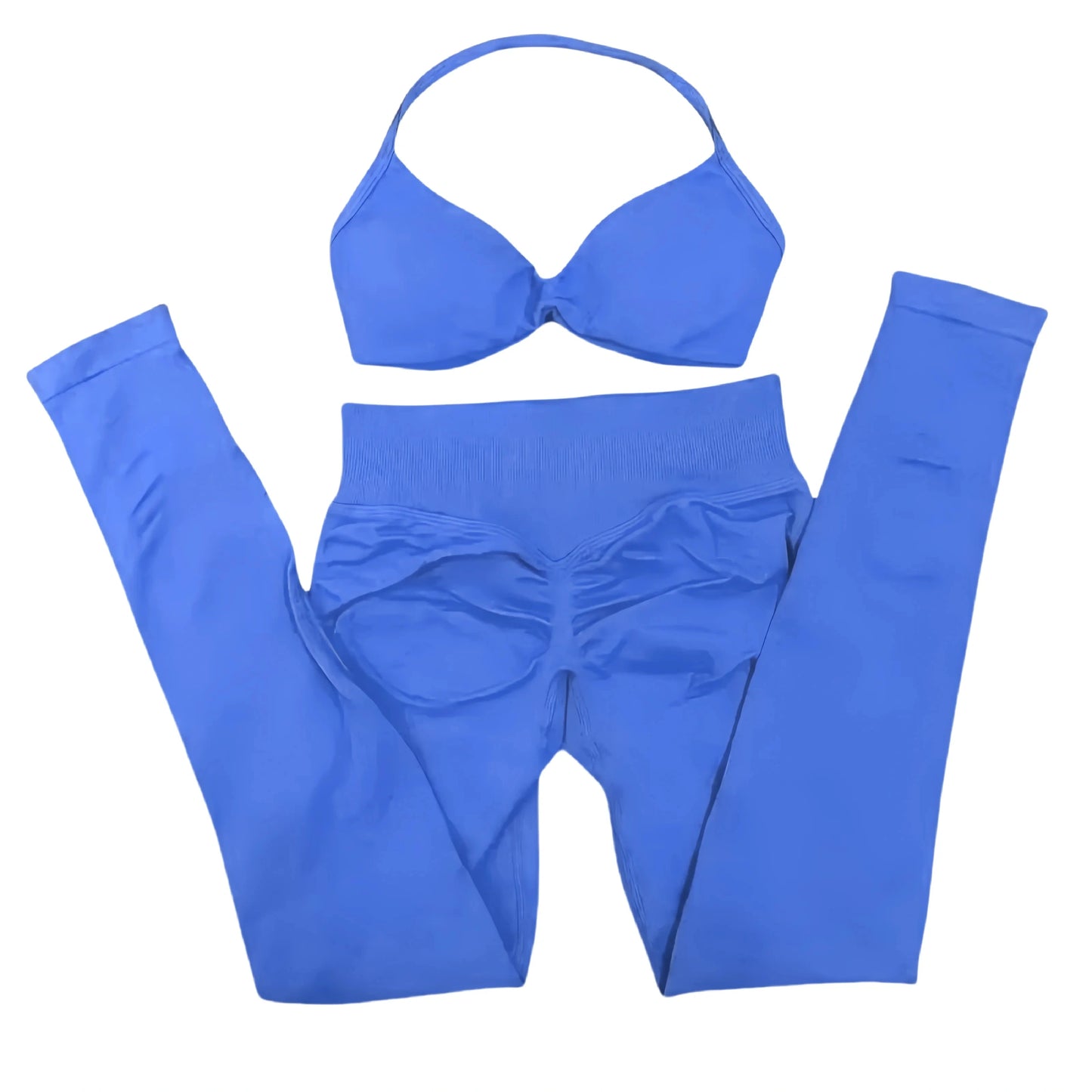 Conjunto de 2 piezas de Yoga, sujetador y medias para mujer con tirantes sin costuras, conjunto deportivo de entrenamiento para Yoga y Pilates de alta calidad