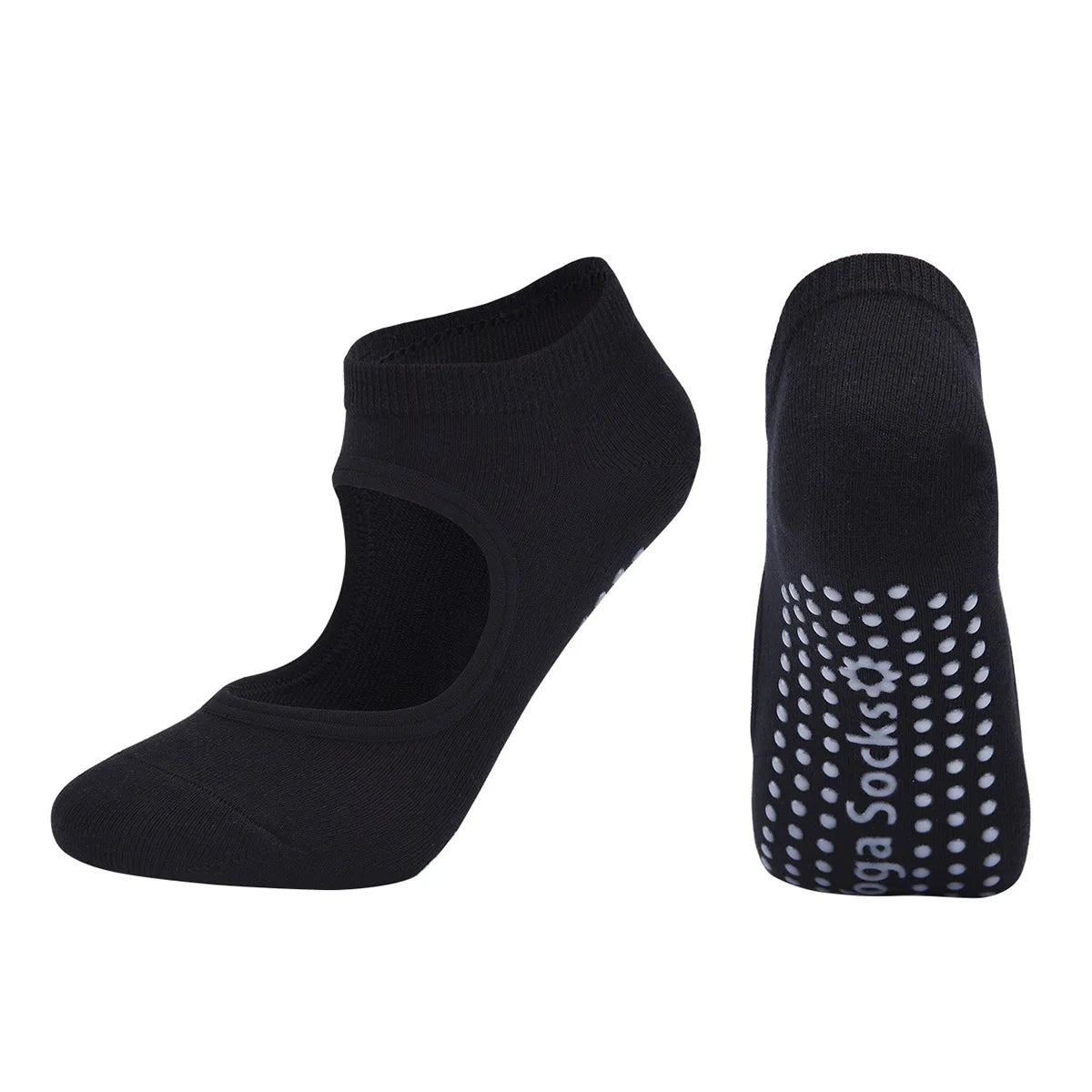 Calcetines de Yoga con espalda descubierta de Color Morandi, calcetines profesionales de Pilates para mujer, calcetines deportivos antideslizantes para baile, trampolín, aeróbicos y Fitness