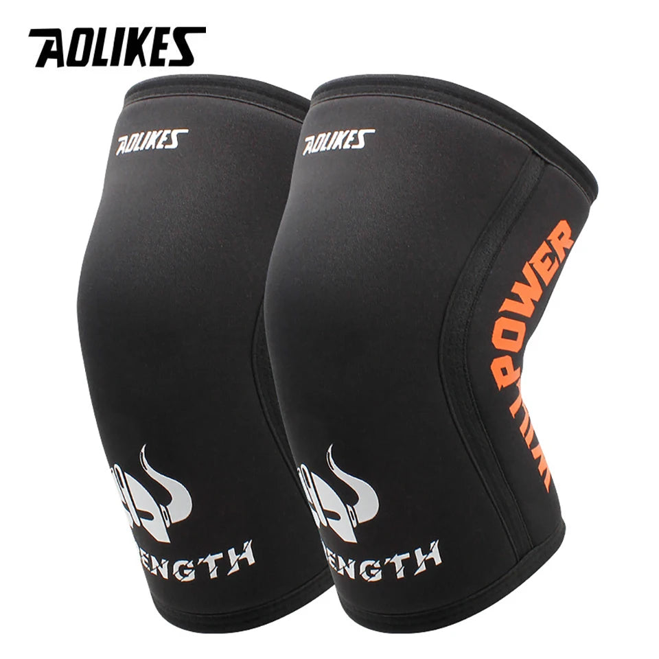 AOLIKES Knee Sleeves Weightlifting - 7mm Thick Premium Neoprene Weight Lifting Knee Sleeve for Squats, Powerlifting & Deadlift