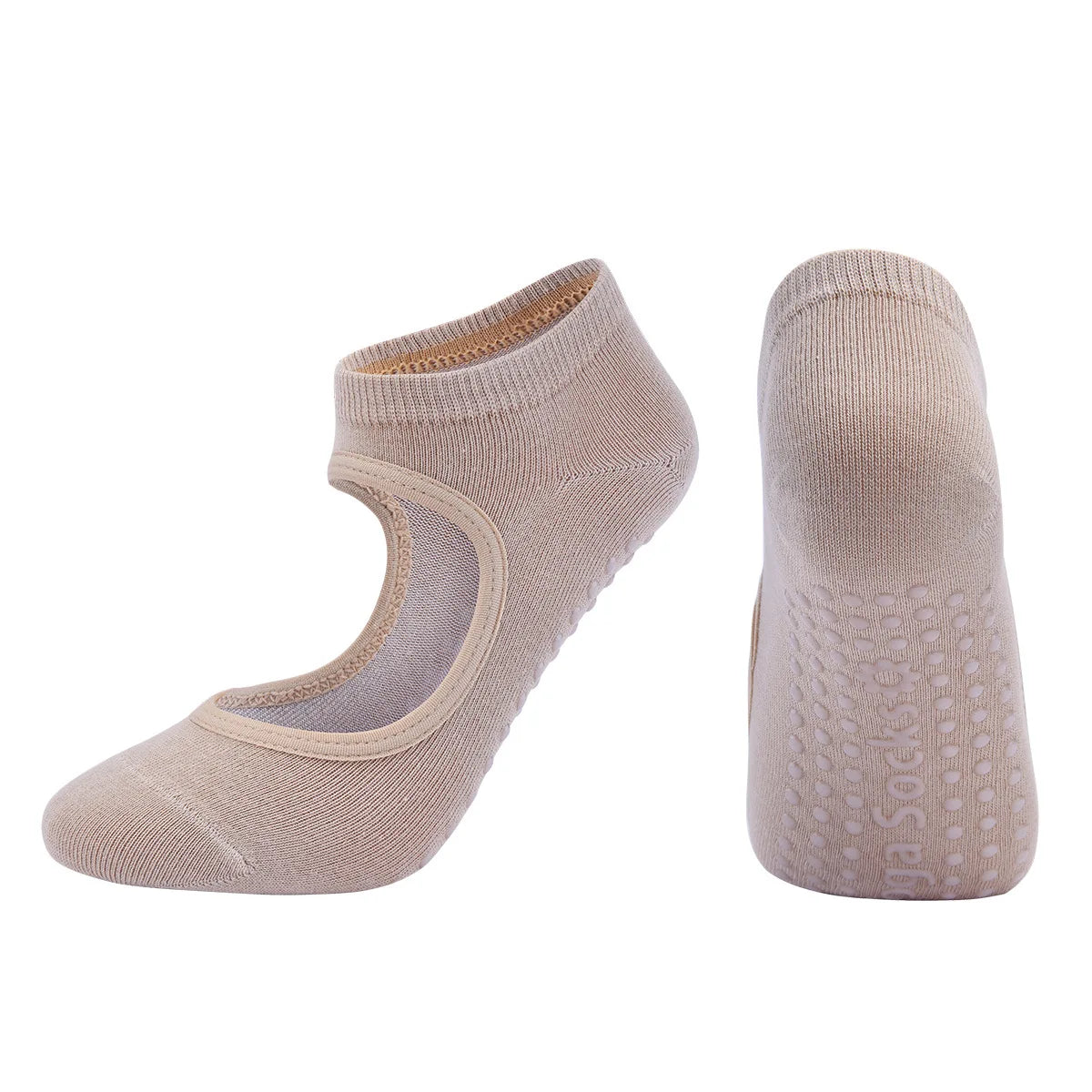 Calcetines de Yoga con espalda descubierta de Color Morandi, calcetines profesionales de Pilates para mujer, calcetines deportivos antideslizantes para baile, trampolín, aeróbicos y Fitness