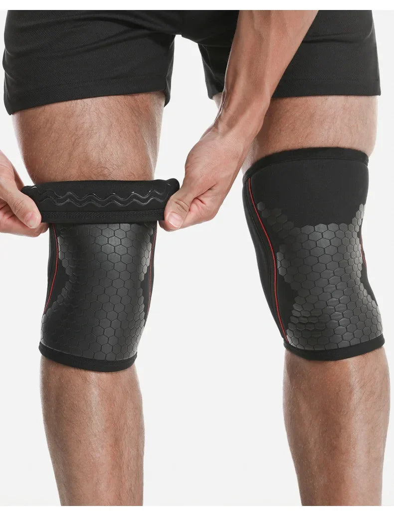 Rodilleras de neopreno de 7mm para levantamiento de pesas, rodillera de compresión, soporte para sentadillas, entrenamiento Crossfit, 1 Uds.