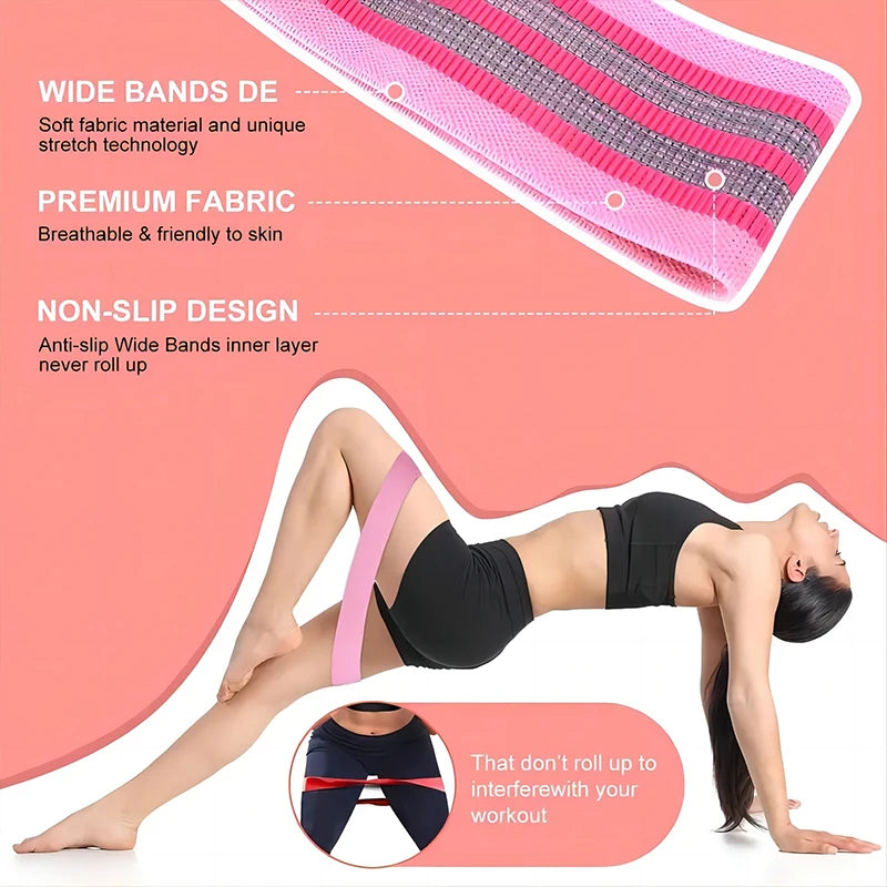 Elastic Bands Fitness Resistance Bands Yoga Pilates Hip Circle Expander Bands Gym Training Home Workout Equipment