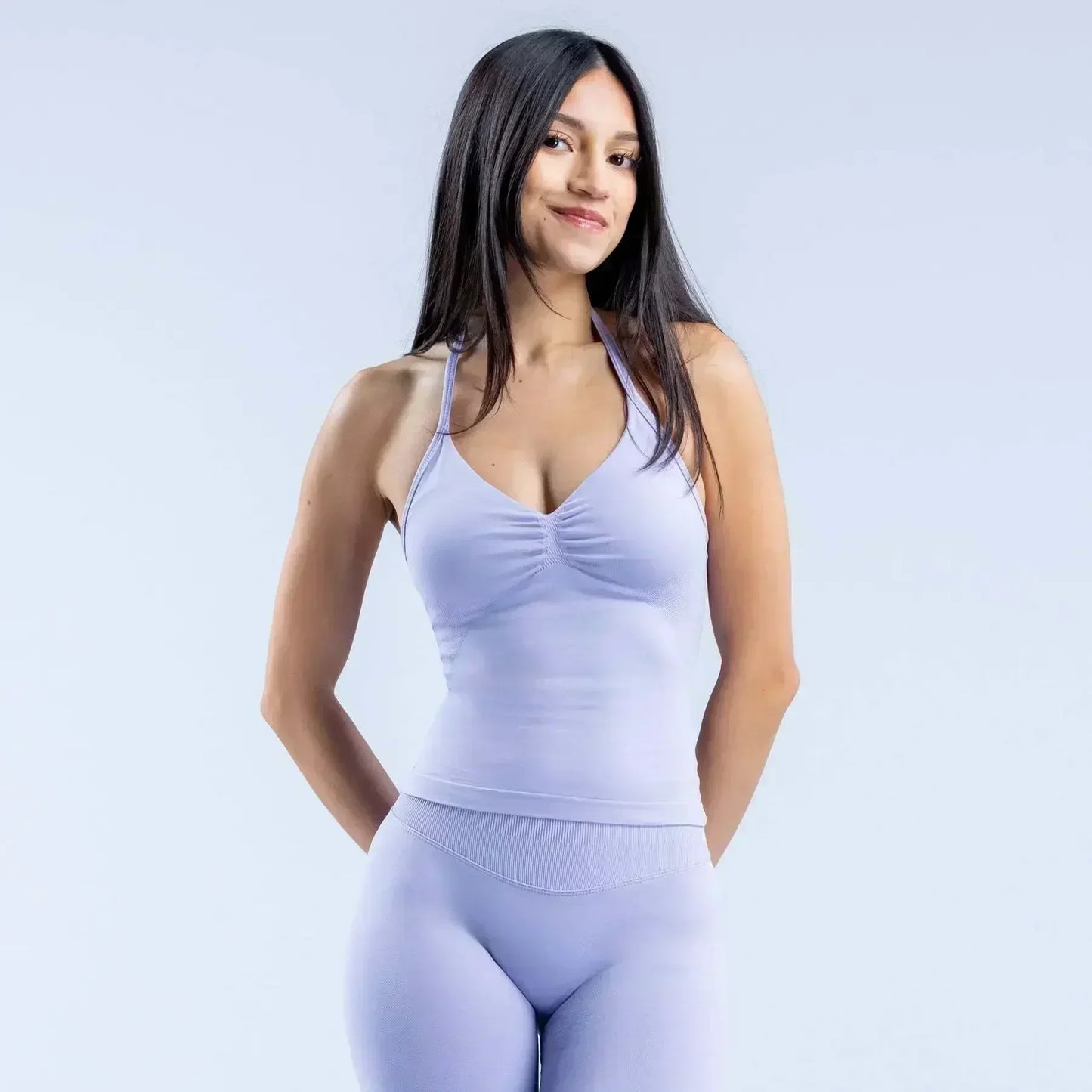 Conjunto de 2 piezas de Yoga, sujetador y medias para mujer con tirantes sin costuras, conjunto deportivo de entrenamiento para Yoga y Pilates de alta calidad