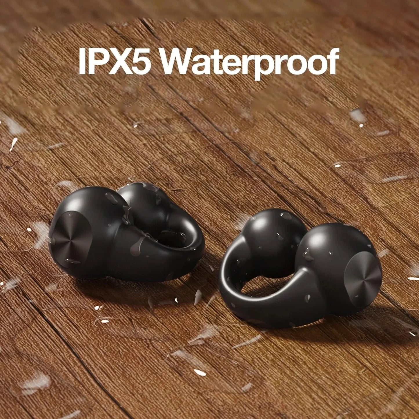 Pendientes auriculares inalámbricos Bluetooth 5,3 auriculares de oído abierto conducción de aire para deporte correr auriculares de uso indoloro