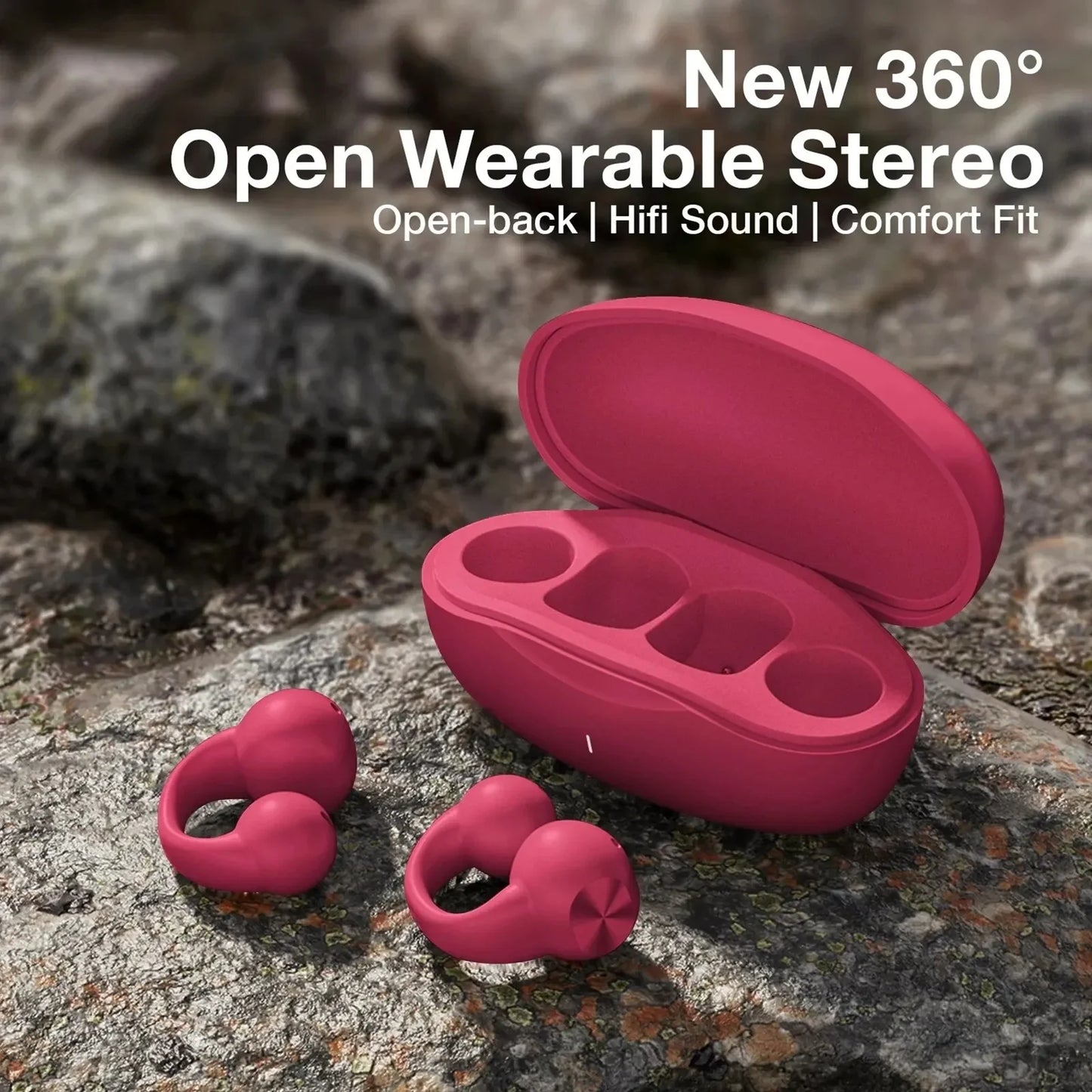 Pendientes auriculares inalámbricos Bluetooth 5,3 auriculares de oído abierto conducción de aire para deporte correr auriculares de uso indoloro