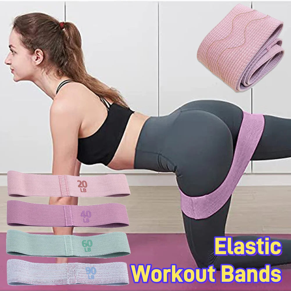 20/40/60/90LB Elastic Workout Bands Anti-Slip Stretch Fitness Strips Portable Glute Thigh Elastic Bands Yoga Gym Equipment