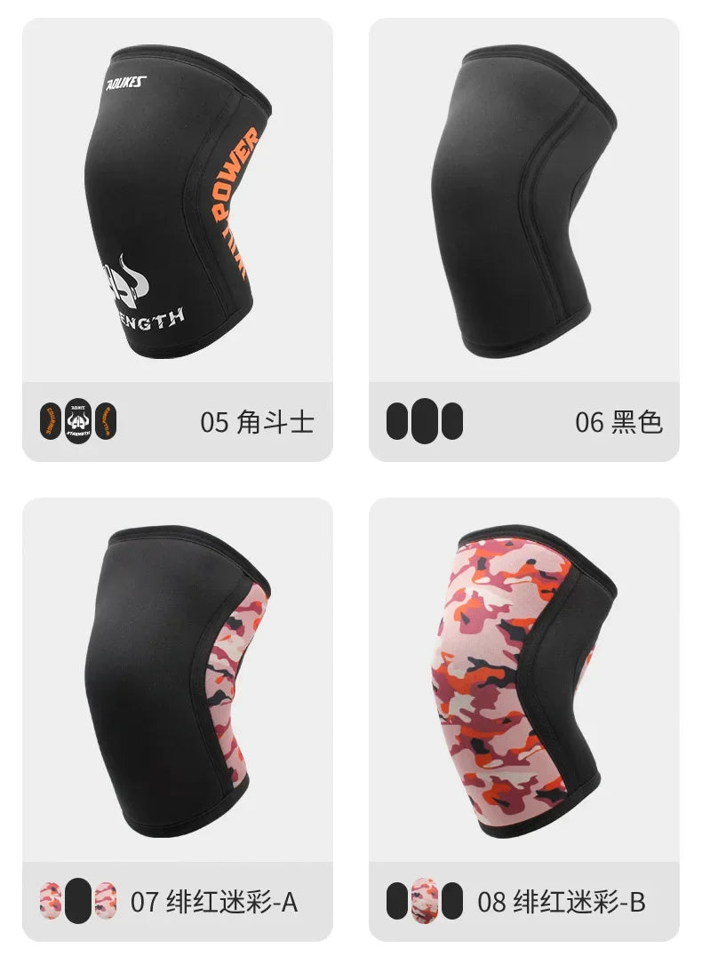 Rodilleras de neopreno de 7mm para levantamiento de pesas, rodillera de compresión, soporte para sentadillas, entrenamiento Crossfit, 1 Uds.