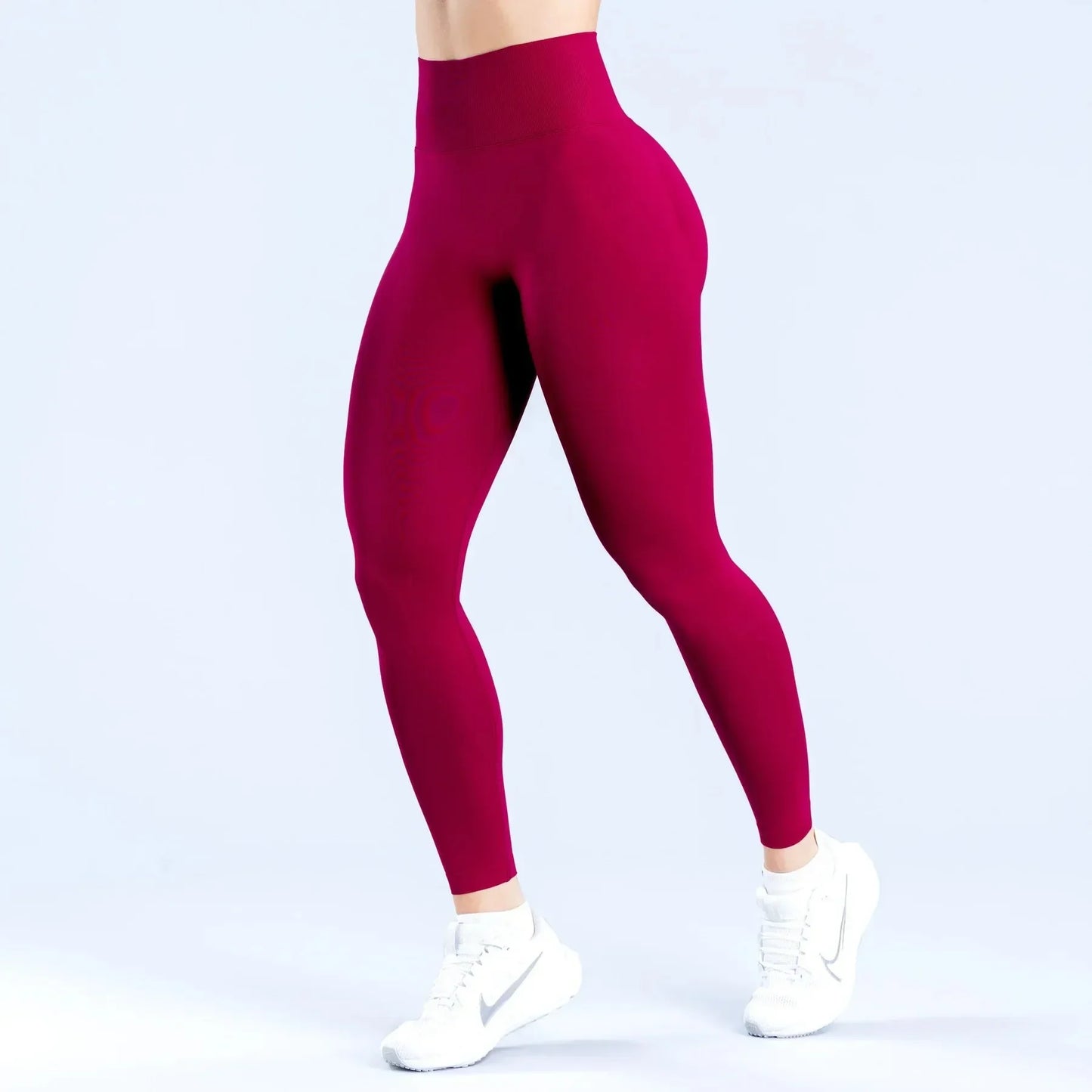 Seamless Women Solid Waist Yoga Pants Three-section Waist Sexy Hip-lifting Tight Sports Pants Fitness Exercise Yoga Pants