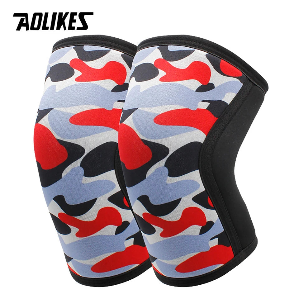 AOLIKES Knee Sleeves Weightlifting - 7mm Thick Premium Neoprene Weight Lifting Knee Sleeve for Squats, Powerlifting & Deadlift