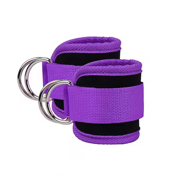 Correas de tobillo acolchadas con anillos dobles en D: puños de fitness resistentes para máquinas de cables, extensiones de piernas, gimnasio en casa y entrenamientos de yoga