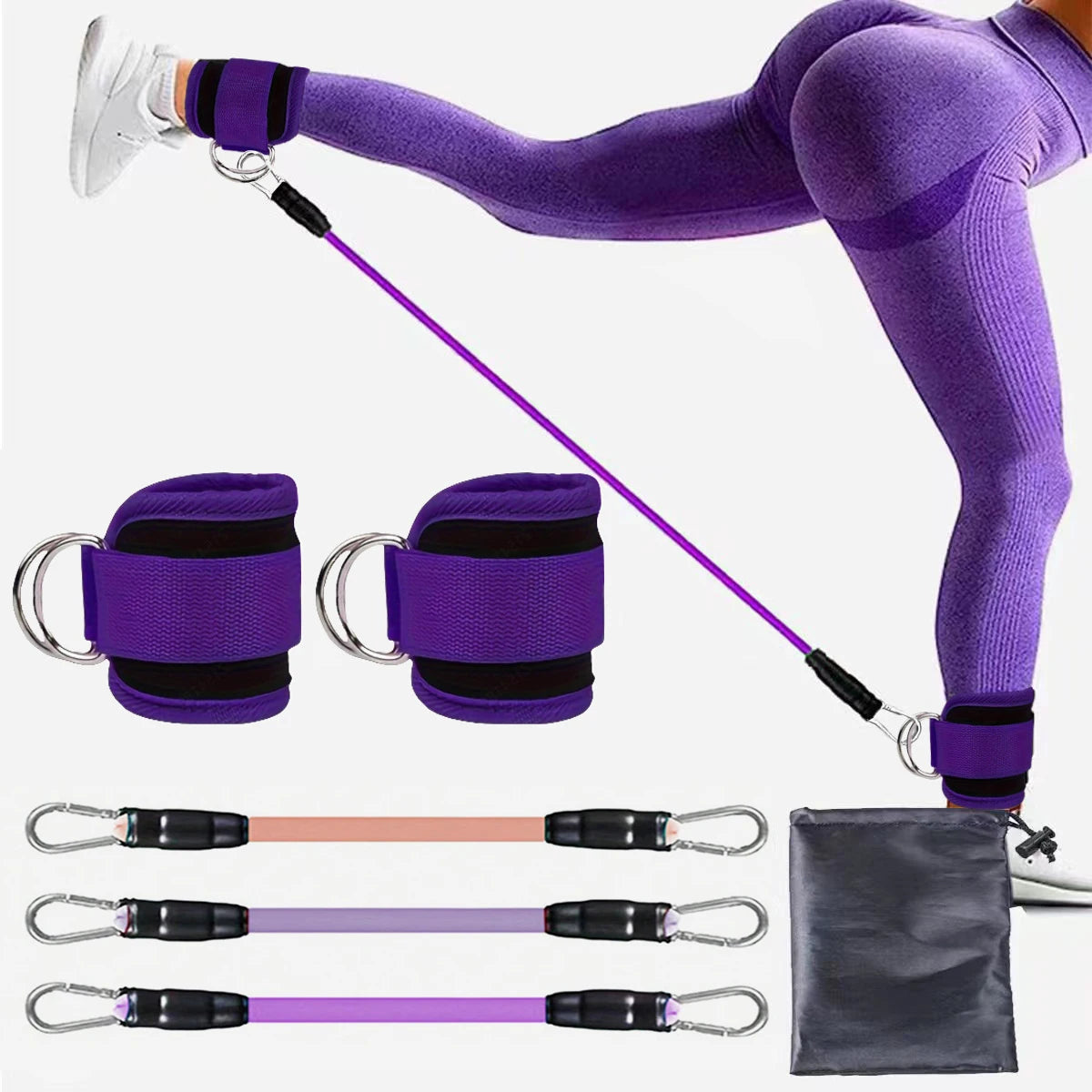Correas de tobillo acolchadas con anillos dobles en D: puños de fitness resistentes para máquinas de cables, extensiones de piernas, gimnasio en casa y entrenamientos de yoga