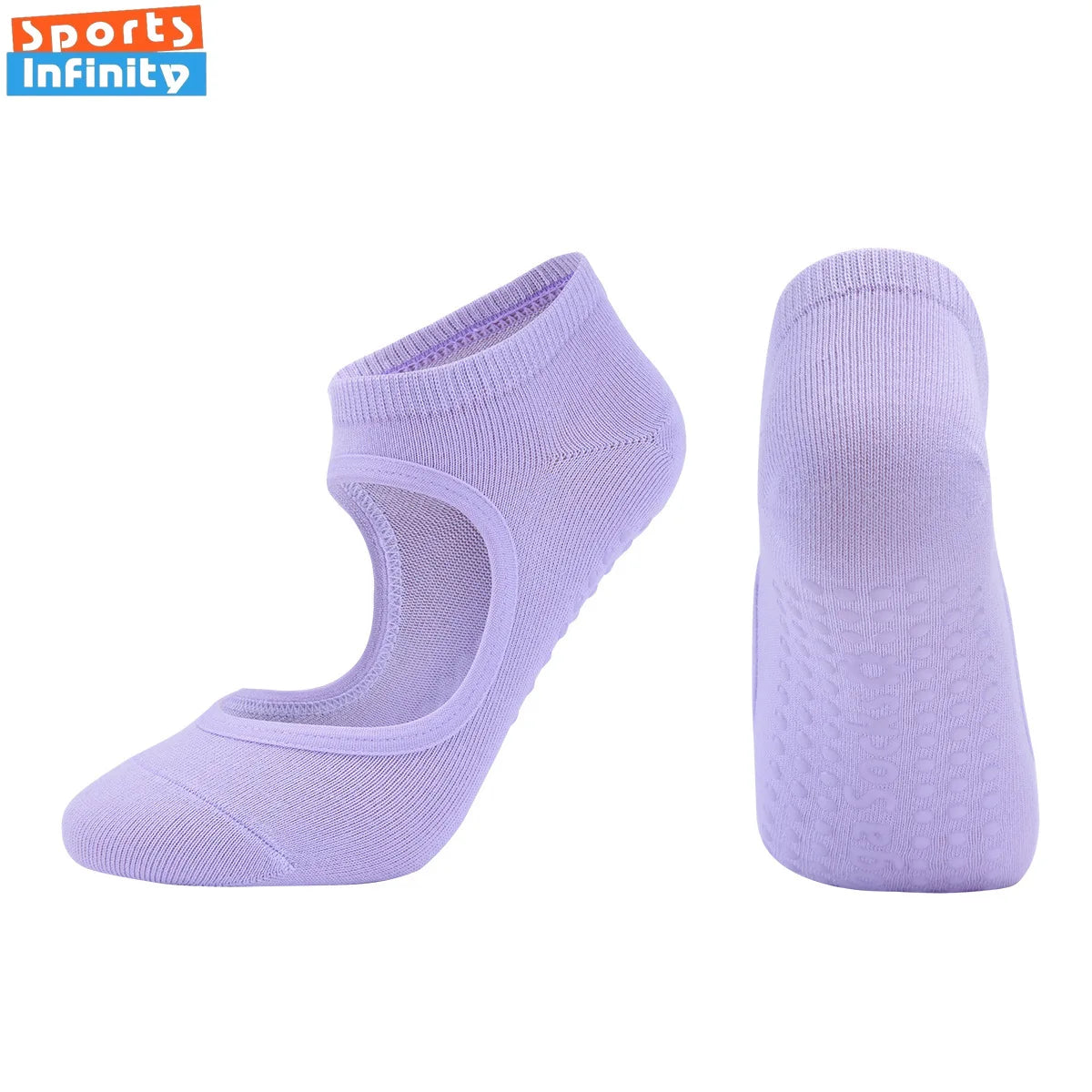 Calcetines de Yoga con espalda descubierta de Color Morandi, calcetines profesionales de Pilates para mujer, calcetines deportivos antideslizantes para baile, trampolín, aeróbicos y Fitness