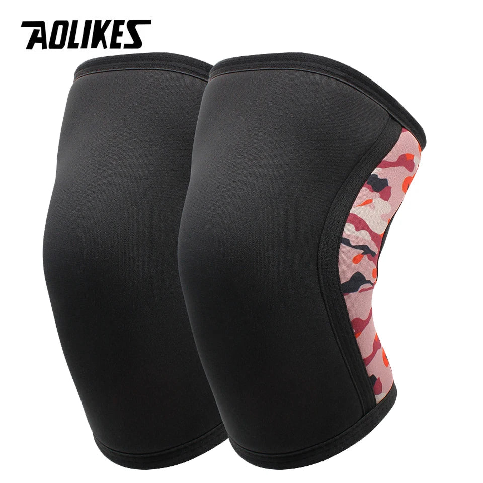 AOLIKES Knee Sleeves Weightlifting - 7mm Thick Premium Neoprene Weight Lifting Knee Sleeve for Squats, Powerlifting & Deadlift