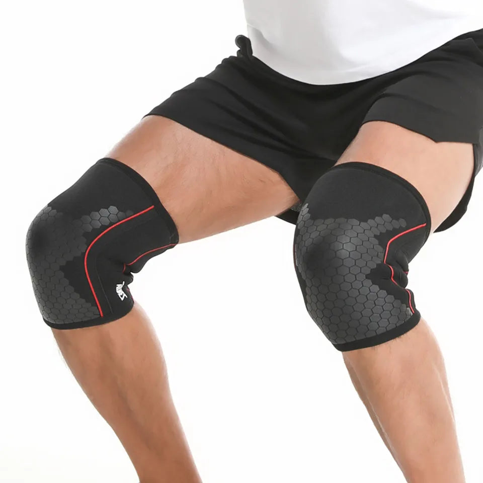AOLIKES Knee Sleeves Weightlifting - 7mm Thick Premium Neoprene Weight Lifting Knee Sleeve for Squats, Powerlifting & Deadlift
